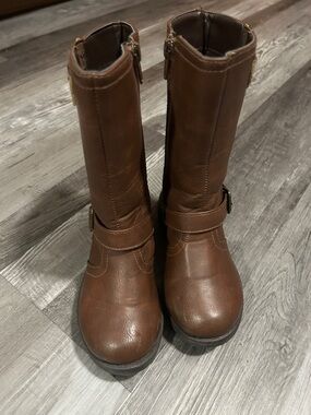 Source Unknown Brown Kids Tall Riding Boots